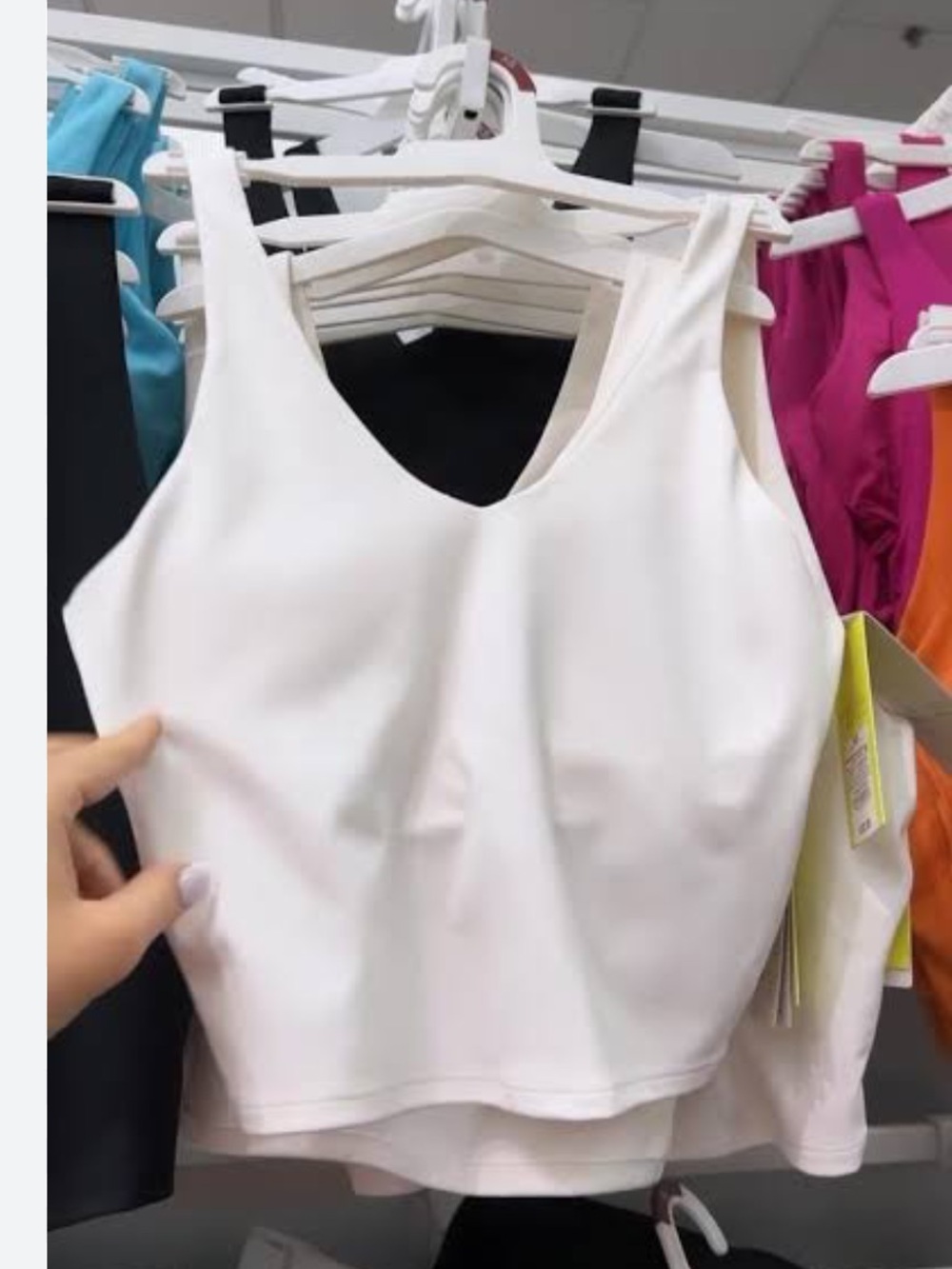 All in Motion Align tank dupe white